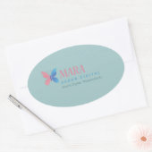 Pegatina personalizada con diseño moderno ovale sticker (Envelop)
