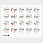 Pegatina Personalizada de Navidad Ronde Sticker (Vel)