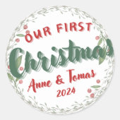 Pegatina Personalizada de Navidad Ronde Sticker (Voorkant)