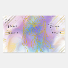 Pegatina puedes hacerlo  rechthoekige sticker