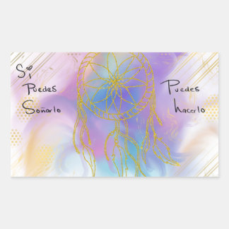 Pegatina puedes hacerlo  rechthoekige sticker