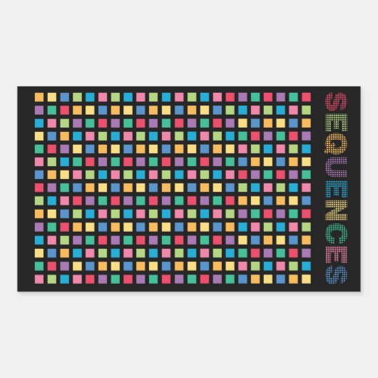 Pegatina Rectangular Sequences Rechthoekige Sticker (Voorkant)