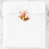 pegatina redonda clasica con campanita ronde sticker (Tas)