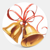 pegatina redonda clasica con campanita ronde sticker (Voorkant)