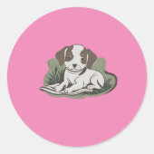  Pegatina Redonda Clásica Pegatinas  Ronde Sticker (Voorkant)