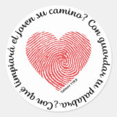 Pegatina redonda clasica ronde sticker (Voorkant)