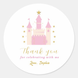 Pegatina Redonda Personalizable - Castillo de Prin Ronde Sticker
