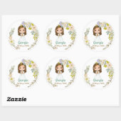 Pegatina redonda Primera Comunión GEORGIA Ronde Sticker (Vel)