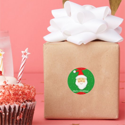 Pegatina Redonda - Santa Claus Ronde Sticker (Feest)