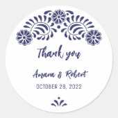 PEGATINA REDONDA TALAVERA FLOWER RONDE STICKER (Voorkant)