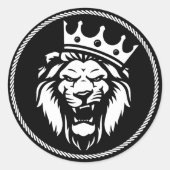 Pegatina rey leon ronde sticker (Voorkant)