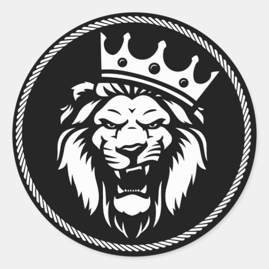 Pegatina rey leon ronde sticker (Voorkant)