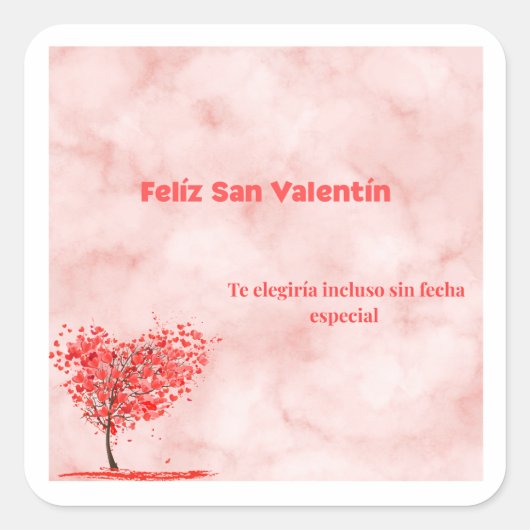 Pegatina San Valentin Vierkante Sticker (Voorkant)