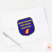 Pegatina Seguridad Privada España Placa Azul Ronde Sticker (Envelop)