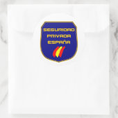 Pegatina Seguridad Privada España Placa Azul Ronde Sticker (Tas)