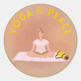 Pegatina/Sticker de Yoga con Frase Inspiradora Ronde Sticker