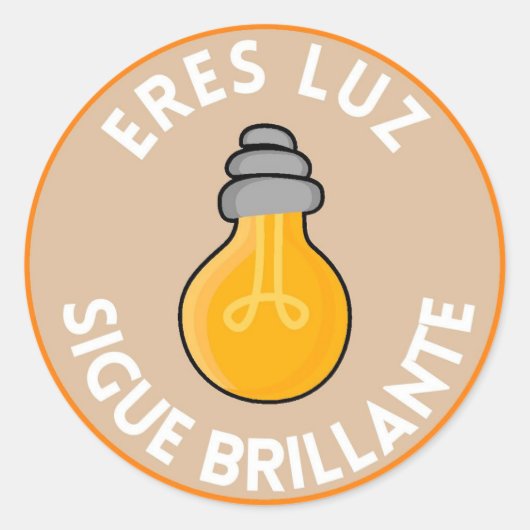 Pegatina/Stickers redondo con frase Inspiradora  Ronde Sticker (Voorkant)