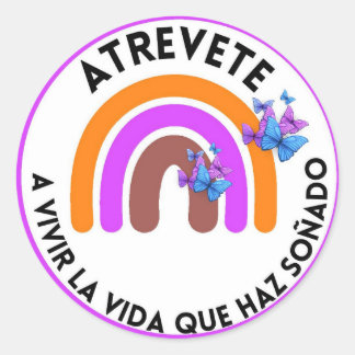 Pegatina/ Stickers redondo con frase motivadora