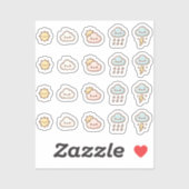 Pegatina Tiny latte weather tracker planner Sticker (Vel)