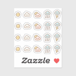 Pegatina Tiny latte weather tracker planner Sticker
