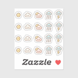 Pegatina Tiny latte weather tracker planner Sticker