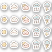 Pegatina Tiny latte weather tracker planner Sticker (Voorkant)