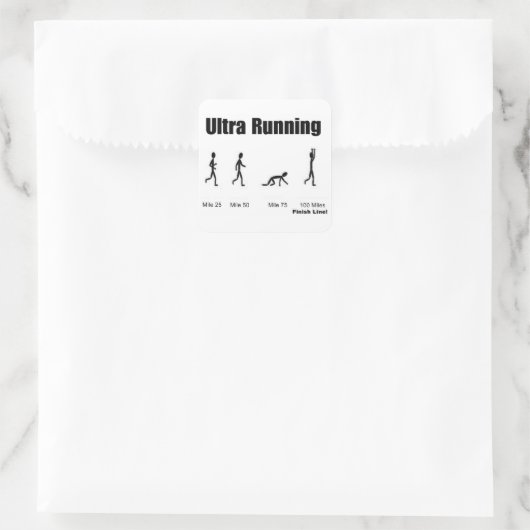 Pegatina "Ultra-Running" Vierkante Sticker (Tas)