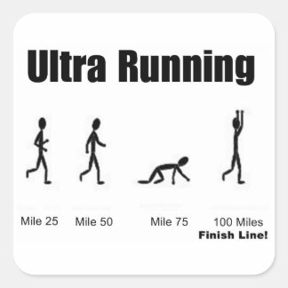 Pegatina "Ultra-Running" Vierkante Sticker