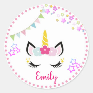 PEGATINA UNICORNIO RONDE STICKER