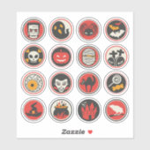 Pegatinas circulares de Halloween Sticker (Vel)