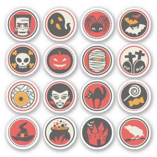 Pegatinas circulares de Halloween Sticker (Voorkant)