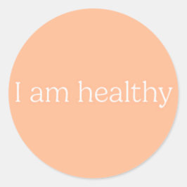 Pegatinas I am healthy Ronde Sticker