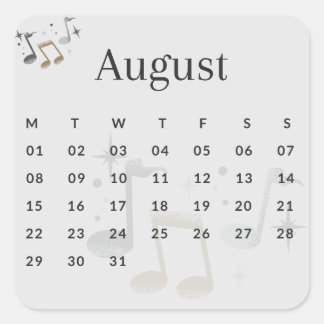 Pegatinas mes del año - August (S'I) *2022 Vierkante Sticker
