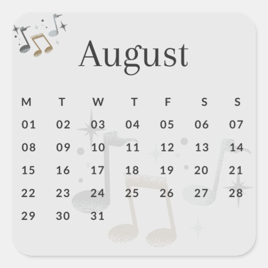 Pegatinas mes del año - August (S'I) *2022 Vierkante Sticker (Voorkant)