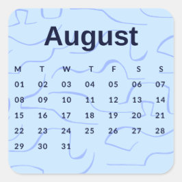 Pegatinas mes del año - August (S'K) *2022 Vierkante Sticker