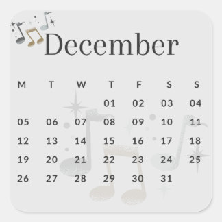 Pegatinas mes del año - December (S'I) *2022 Vierkante Sticker
