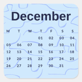 Pegatinas mes del año - December (S'K) *2022 Vierkante Sticker