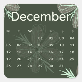 Pegatinas mes del año - December (S'L) *2022 Vierkante Sticker