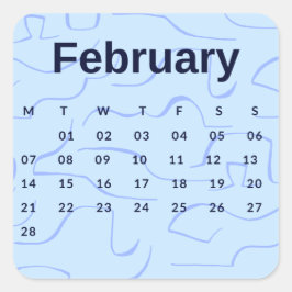 Pegatinas mes del año - February (S'K)*2022 Vierkante Sticker