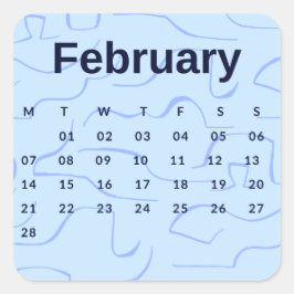 Pegatinas mes del año - February (S'K)*2022 Vierkante Sticker