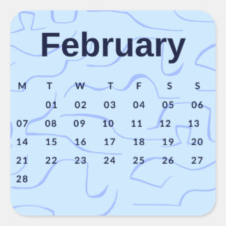 Pegatinas mes del año - February (S'K)*2022 Vierkante Sticker