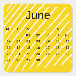 Pegatinas mes del año - June (S'J) *2022 Vierkante Sticker