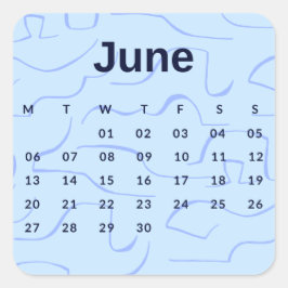 Pegatinas mes del año - June (S'K) *2022 Vierkante Sticker