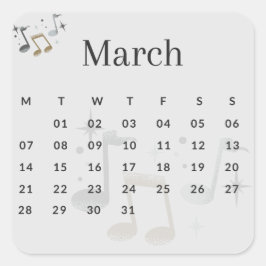 Pegatinas mes del año - March (S'I) *2022 Vierkante Sticker