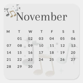 Pegatinas mes del año - November (S'I) *2022 Vierkante Sticker