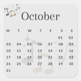 Pegatinas mes del año - October (S'I) *2022 Vierkante Sticker