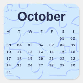 Pegatinas mes del año - October (S'K) *2022 Vierkante Sticker
