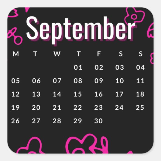 Pegatinas mes del año - September (S'D) Vierkante Sticker (Voorkant)