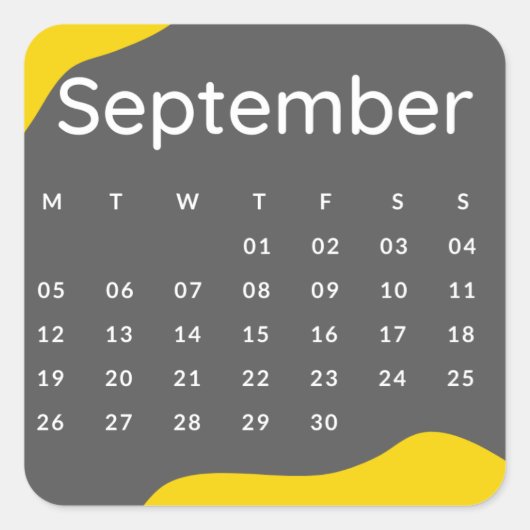 Pegatinas mes del año - September (S'E) *2022 Vierkante Sticker (Voorkant)