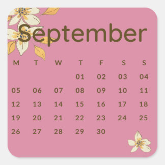 Pegatinas mes del año - September (S'F) *2022 Vierkante Sticker